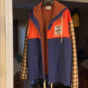 gucci blue and orange jacket